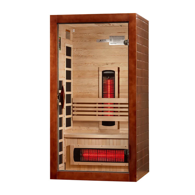 Dynamic Santorini 1-2-Person Full Spectrum Near Zero EMF (Under 3MG) FAR Infrared Sauna (Canadian Hemlock)