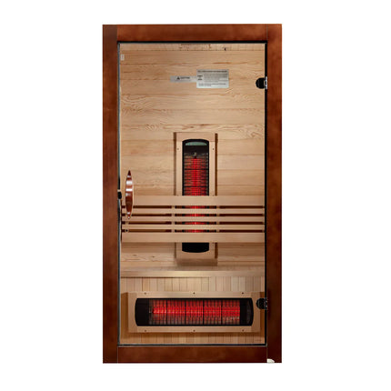 Dynamic Santorini 1-2-Person Full Spectrum Near Zero EMF (Under 3MG) FAR Infrared Sauna (Canadian Hemlock)