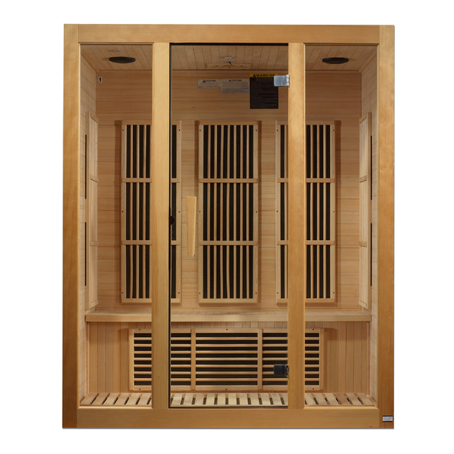 Maxxus 3-Person Low EMF (Between 5-10MG) FAR Infrared Sauna (Canadian Hemlock)