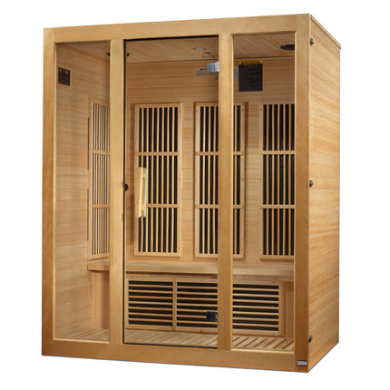 Maxxus Bellevue 3-Person Near Zero EMF (Under 3MG) FAR Infrared Sauna (Canadian Hemlock)