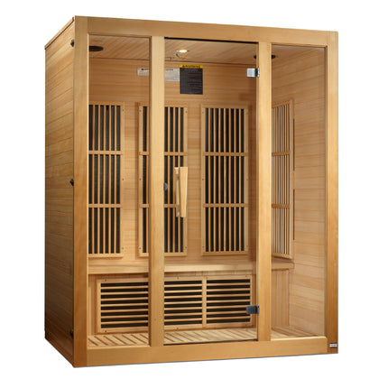 Maxxus 3-Person Low EMF (Between 5-10MG) FAR Infrared Sauna (Canadian Hemlock)