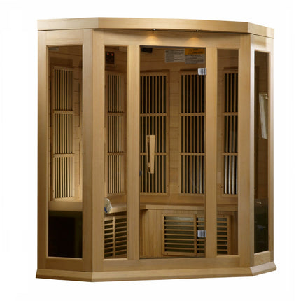 Maxxus 3-Person Corner Low EMF FAR Infrared Sauna – photo 1