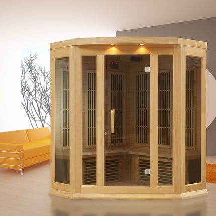 Maxxus 3-Person Corner Low EMF FAR Infrared Sauna – photo 4