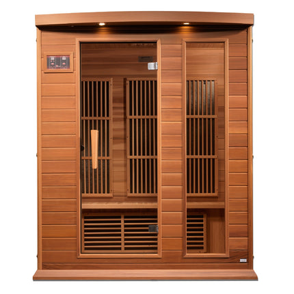 Maxxus 3-Person Near Zero EMF (Under 3MG) FAR Infrared Sauna (Canadian Hemlock)