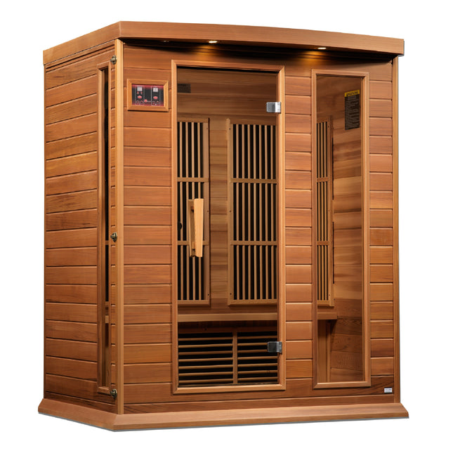 Maxxus 3-Person Low EMF (Between 5-10MG) FAR Infrared Sauna (Canadian Hemlock)