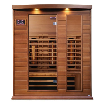 Maxxus 3-Person Full Spectrum Near Zero EMF (Under 3MG) FAR Infrared Sauna (Canadian Red Cedar)