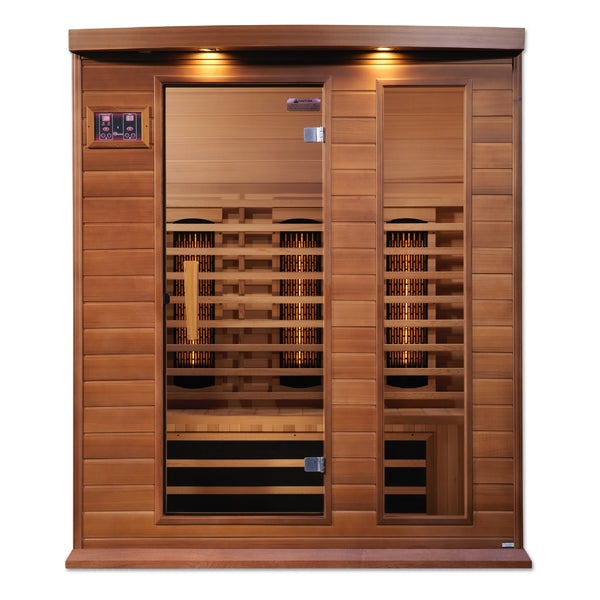 Maxxus 3-Person Full Spectrum Near Zero EMF (Under 3MG) FAR Infrared Sauna (Canadian Red Cedar)