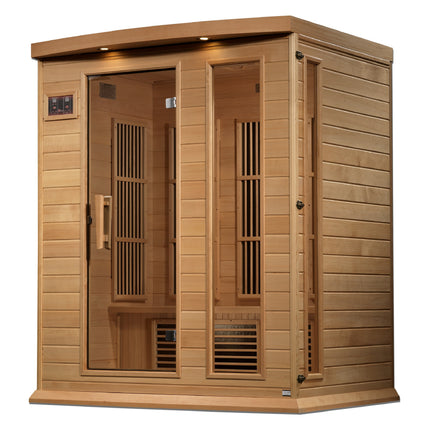 Maxxus 3-Person Low EMF (Between 5-10MG) FAR Infrared Sauna (Canadian Hemlock)