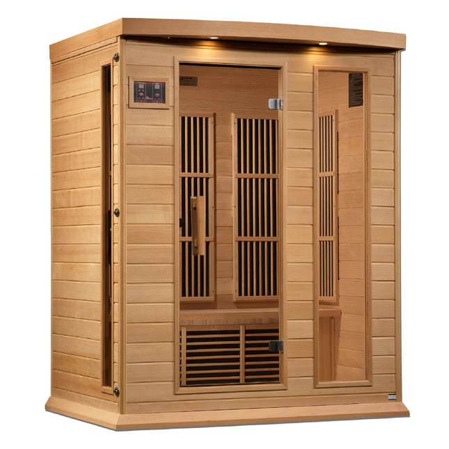 Maxxus 3-Person Low EMF (Between 5-10MG) FAR Infrared Sauna (Canadian Hemlock)
