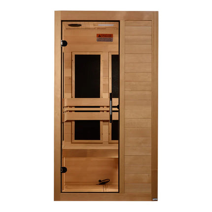 Dynamic Veneto 1-2 Person Low EMF (Between 5-10MG) Far Infrared Sauna (Canadian Hemlock)