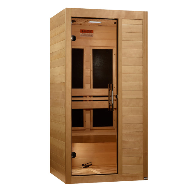 Maxxus S-Line Yoga 1-Person Low EMF FAR Infrared Sauna - front view