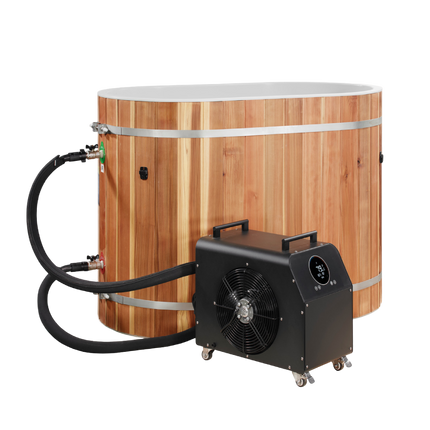 Dynamic Cold Therapy DCT Oval Barrel Tub (50-P) Pacific Cedar - 3/4 IN-OUT without Motor