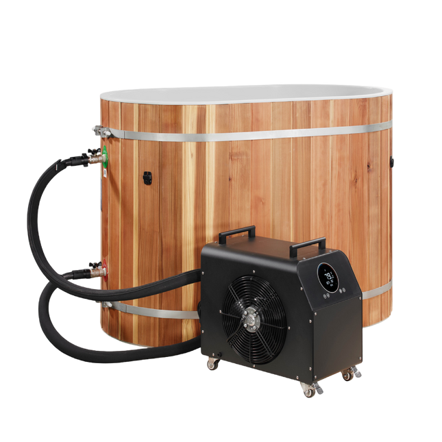Dynamic Cold Therapy DCT Oval Barrel Tub (50-P) Pacific Cedar - 3/4 IN-OUT without Motor