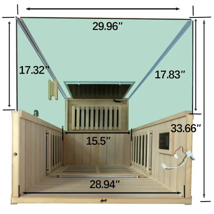 909MX Mini 1 Person Infrared Sauna with 270° Panoramic Glass