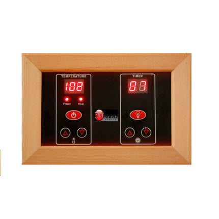 Maxxus 3-Person Low EMF FAR Infrared Sauna – interior control panel