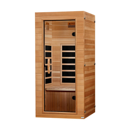 Dynamic Vero Elite 1-Person (Compact) Ultra Low EMF FAR Infrared Sauna (Pacific Cedar) - right view