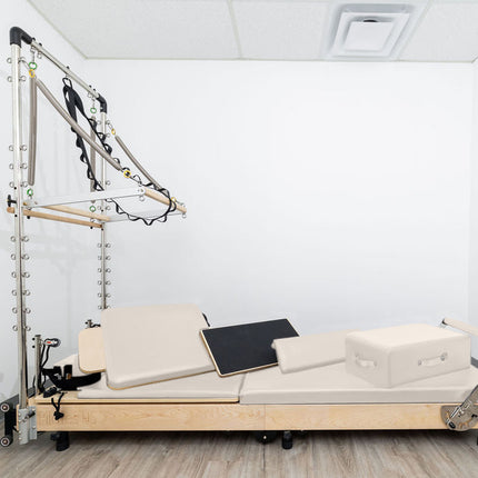 Janet Elite Plus Foldable Pilates Reformer – Studio Grade Luxury Maple Wood Home Pilates Machine - RE016